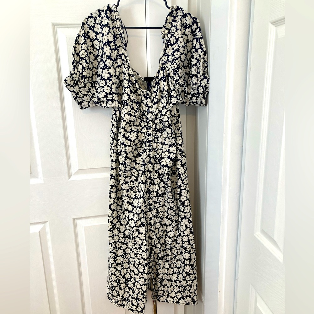 Who What Wear Puff Sleeve Floral Dress XL NWT